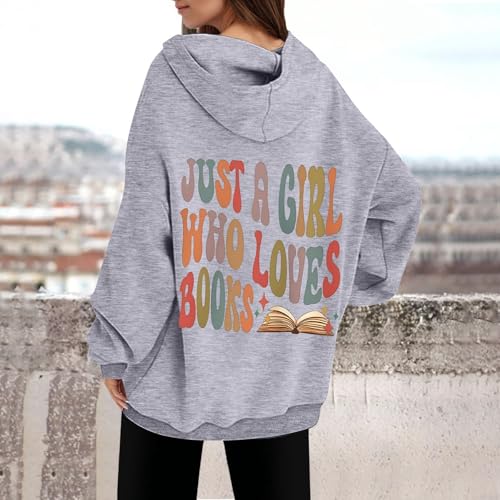 Sudadera casual para mujer gris claro de entretiempo talla L 2