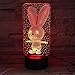 Produktbild 3D Illusion Nachtlicht Bluetooth Smart Control 7 & 16M Farbe Mobile App Led Vision Kaninchen niedlich Hase Baby Schlafzimmer Scartoon Kunststoff schlafen Kinder Glühbirne bunt kreatives Geschenk