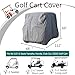 Lmeison Golf Cart Covers 4 Passenger Waterproof Club Car Covers fits EZ GO, Club Car, Yamaha, Sunproof and Windproof, Black