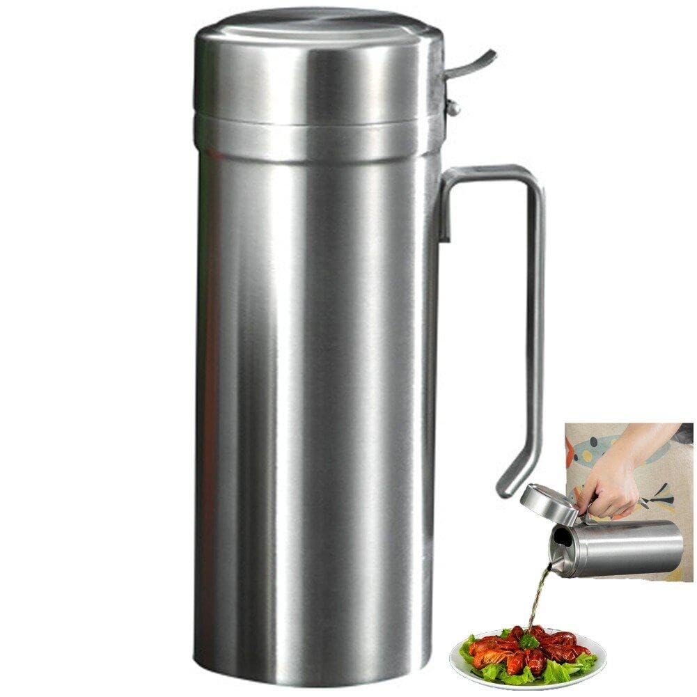 Filtro de aceite de cocina y bote de almacenamiento de acero inoxidable con colador de grasa
