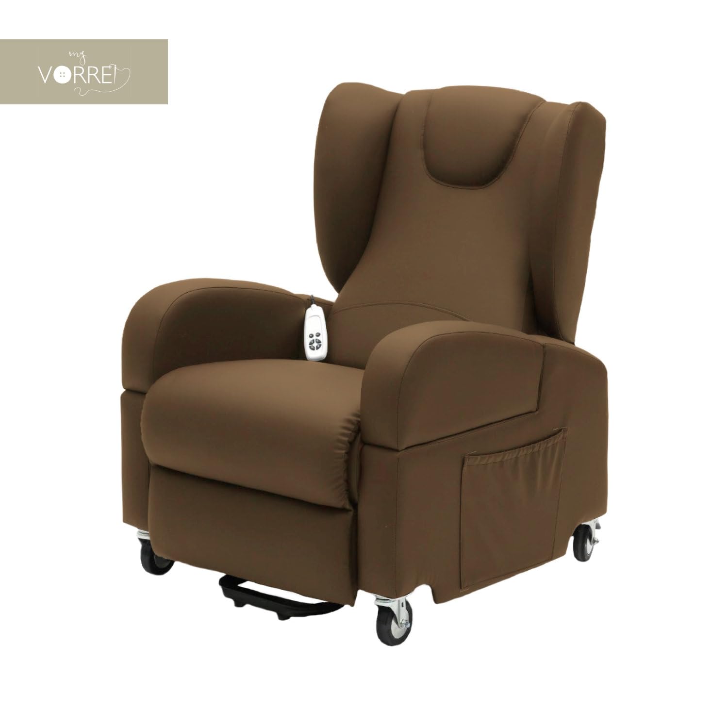 Sillón Relax 2 Motores Apoyabrazos Extraíbles Asa Trasera 4 Ruedas Revestimiento Microfibra Dispositivo Médico Clase 1 Jessica