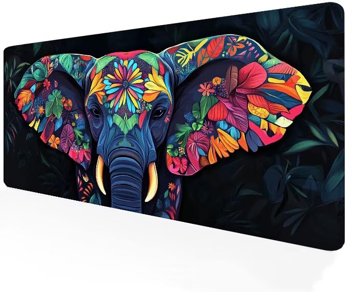 Tapis de souris gamer 1200x400 XXL éléphant grand sous main bureau confortable G1-326