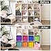 GRANNY SAYS 11 Inch Cube Storage Bins, Colorful Cube Storage Organizer, Fabric Storage Bins, Storage Cubes for Shelves, Closet, Toy Storage Bins for Kids Room, Play Room, Rainbow, 8-Pack
