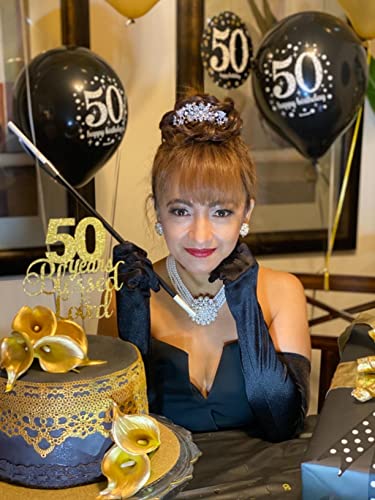 Zivyes Audrey Hepburn Holly Golightly Breakfast at Tiffanys Costume Accessory Necklace Gloves Holder3