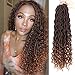 AISI BEAUTY Goddess Locs Crochet Hair Faux Locs Braiding Hair Extension with Deep Ends Heat Resistant Hair 24 Roots 6Pcs/lot (Color: T1B-30#)