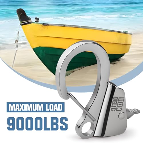 IRONDELIC Stainless Steel Boat Anchor Hook, Quick Release Knotless Anchor System for 3/8\'\'- 5/8\'\' Boat Anchor Rope, Fit for Small Boat Pontoon Kayah, Easy to Use, Holds 9000 lbs - Thumbnail 4