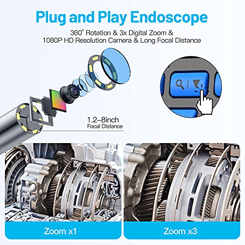Snake Inspection Camera With 5" Ips Screen Nidage 3.9Mm Hd Borescope Sewer Camera Ip67 Waterproof Industrial Endoscope With Light, 32Gb Card, Case, Helpful Tools For Automotive Havc Pipe Home (5Ft) #TOP5