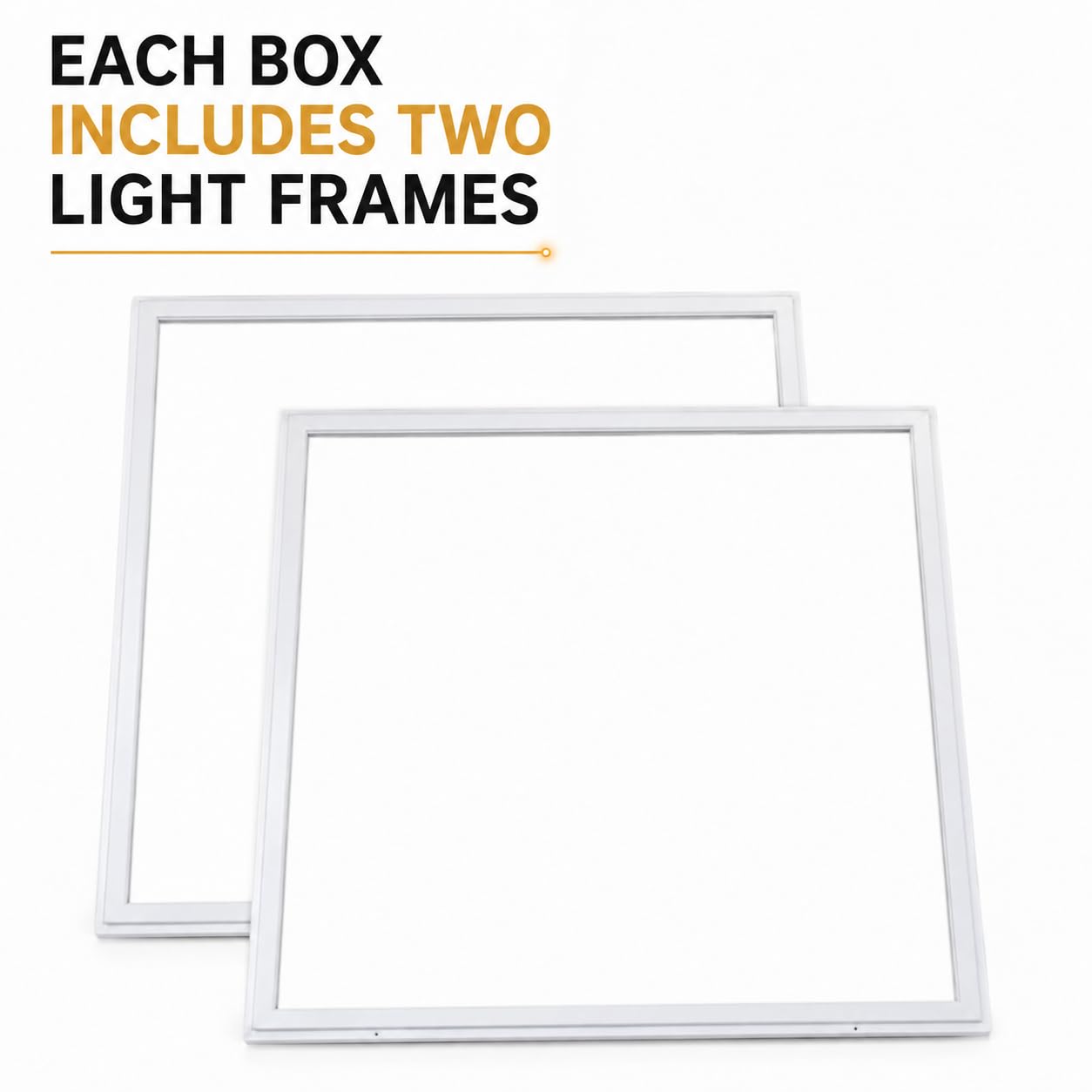 Jandei – Pack 2 x Panel LED 60x60cm. Marcos Luminosos 48W 4800 Lúmenes, Placas para Instalación en Falso Techo Desmontable Armstrong, 40000 Horas - Driver incluido (Luz Fría 6000k)