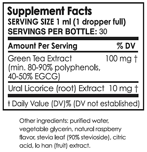 Image of Pure Inventions Water Enhancer Drops - Refreshing and Delicious - Antioxidants, Electrolytes - No Sugar, Calories, or Artificial Sweeteners - Green Tea Raspberry (30 Servings)