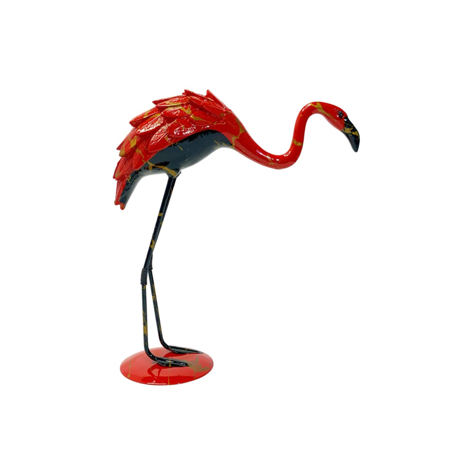 Resin Flamingos Statue Collectible Figurines Flamingos Bird Sculptures Desktop Decoration Ornament for Home Garden Decors Desktop Decorations