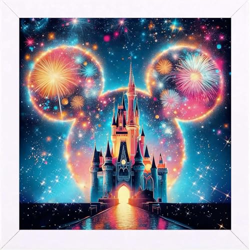 Image of JAKI Diamond Art Painting Kits for Adults Castle-Diamond Art for Adults Cartoon,Full Drill Diamond Art Kits for Gift Home Wall Decor(13.8x13.8inch)