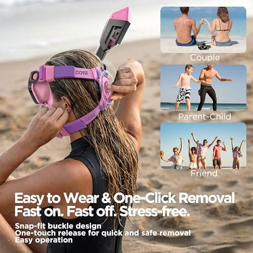 Full Face Snorkel Mask for Adults Teen, Snorkel Mask with Ear Equalization, Quick Release Anti-Leak and Anti-Fog with Mesh Bag for Snorkels, Portable Snorkeling Gear with Detachable Camera Mount by SABRE COVE - Image 8