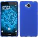 Produktbild PhoneNatic Case kompatibel mit Huawei Y5 2017 - blau Silikon Hülle matt + 2 Schutzfolien