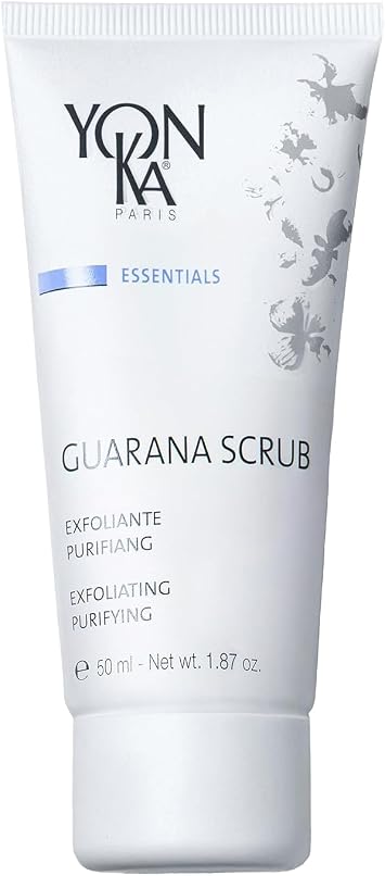 مقشر الوجه Guarana Yonka 50ml | مقشر إزالة السموم لطيف للوجه مع حجمين من الحبيبات | أرز ميكروبات وغوارانا | ينظف ويلمع وينقي | عادي إلى بشرة زيتية | أصل طبيعي 98٪