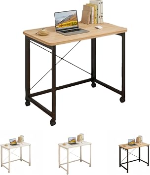 Desk, Computer Desk, Gaming Desk, PC Desk, Table, Desk, Work Desk, Telework, Study Desk, Work Bench, Folding Table, Compact, With Casters, Storage, Stylish, Home Work, Eco Material Movable