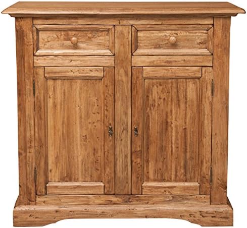 Biscottini Kommode Holz massiv Made in Italy - Sideboard Wohnzimmer 110x45x103 cm - Buffetschrank landhausstil - Sideboard Holz