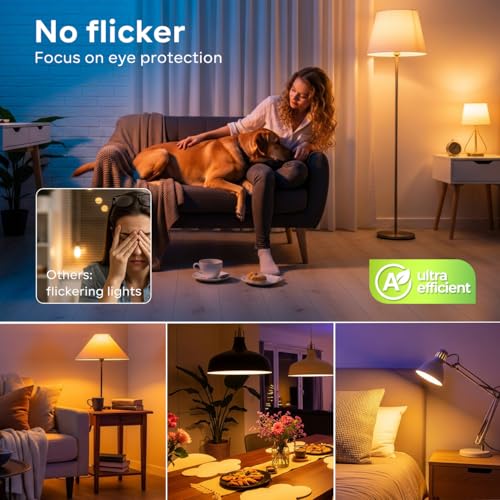 LVWIT E14 Bulb,Ultra-Efficient E14 Light Bulb,40W Small Screw Bulbs,2.2W Energy Saving Light Bulbs,A-Class Warm White Golfball Light Bulbs,470LM,2700K,Non Dimmable (6 PCS,Clear) - Image 7