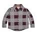Burt's Bees Baby Baby Boys' Organic Button Down Shirt, Deep Autumn Buffalo Check, 6-9 Months