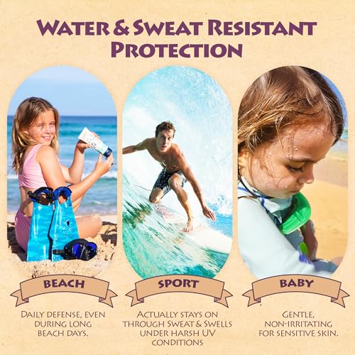 Image of Kokua Sun Care Hawaiian Reef Safe Sunscreen SPF 50 | 1 oz - 3 Pack | Zinc Oxide | Mineral Sunscreen | Face & Body | Moisturizing Sun Protection | Water Resistant | Chemical Free | Natural Ingredients