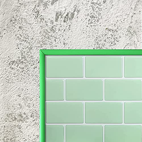 Dicofun 10-Pack Peel And Stick Tile Trim, 12" Decorative Kitchen Backsplash Trim Edge, Self Adhesive Tile Liner (Polished Green) #TOP1