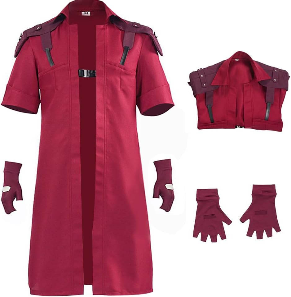Men’s Devil Dante Cosplay Costume Adult Red Jacket Suit Halloween Cosplay Outfit
