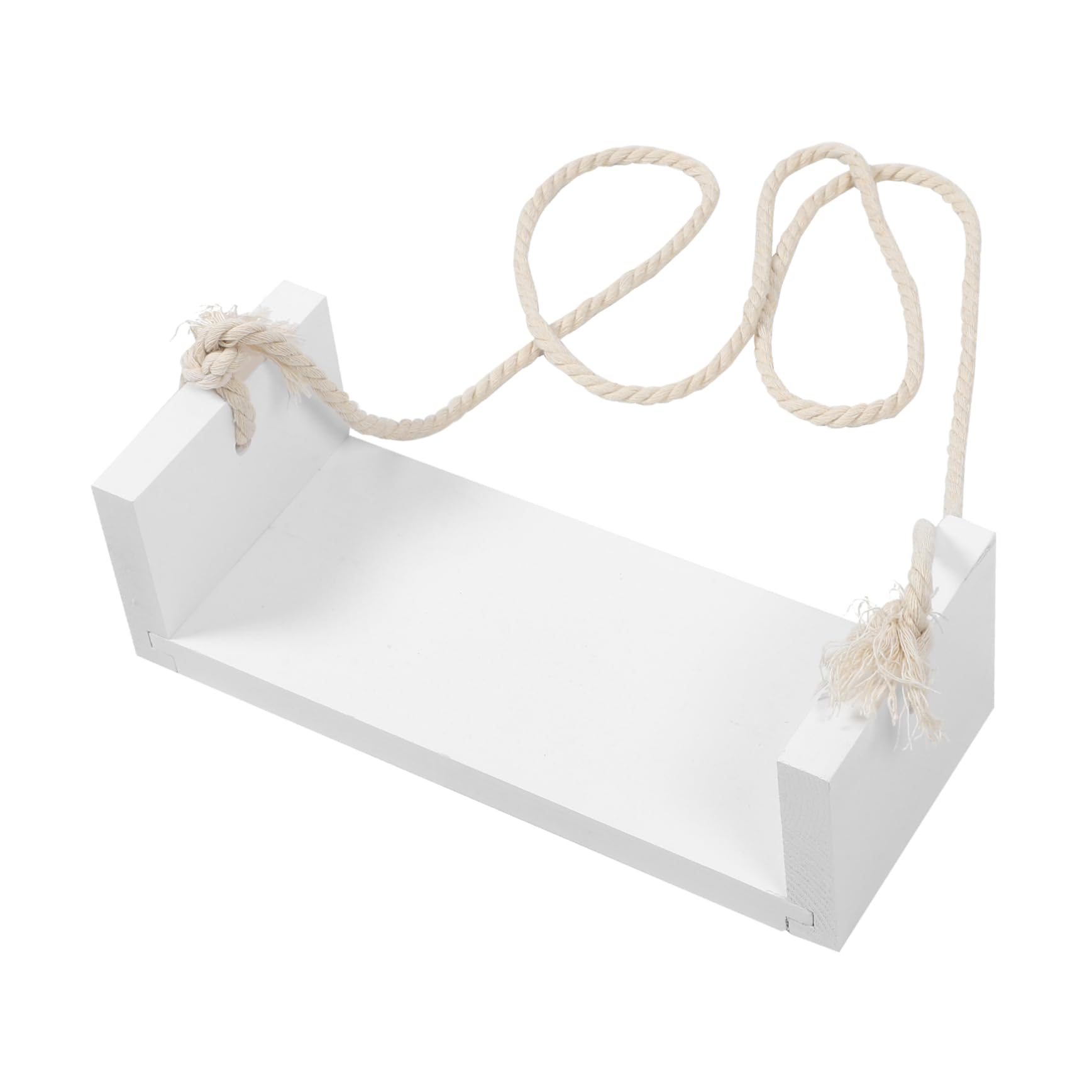Columpio de Madera para Recién Nacido, Accesorio Fotográfico Blanco