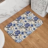 Facile à nettoyer et à entretenir : cet élégant tapis de bain et tapis de bain à imprimé floral bleu pour salle de bain est facile à laver à la main et sèche rapidement. Conçu pour un usage quotidien comme tapis de cuisine, tapis de cuisine ou tapis de buanderie, il est également idéal pour les tapis de cuisine pour le sol, les tapis pour le sol de la cuisine, ou même les tapis lavables en machine. Sa texture le rend à la fois fonctionnel et décoratif