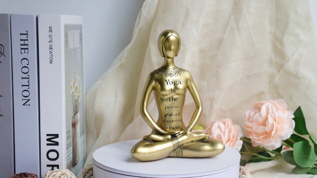 Decoración Yoga en Resina Dorada Rustic Gold miniatura 7