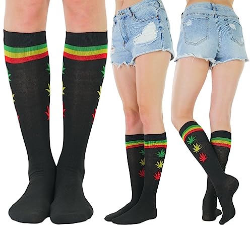 Image of ToBeInStyle Women's Colorful Patterned Design Knee High Socks