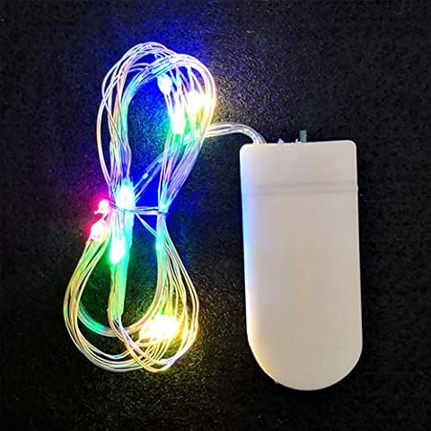 LED Christmas Fairy Light Battery: 3m 30 LEDs Micro Wire Copper Multi Coloured String Lighting Bright Batteries Powered Operated Waterproof Xmas Tree Decor for Home Holiday Wedding Camping Party Cover