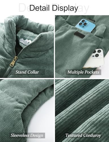 Chaleco acolchado de invierno para hombre chaleco casual con forro térmico 6