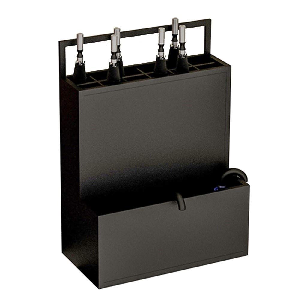 WXYZ Posición Creadora Hierro Forjado Paraguas, Estante Largo Y Corto Paraguas De Almacenamiento, 15-20 Paraguas, Negro, Blanco, Oro, Rosa, Marrón (Color : Black, Size : 48x27x67cm)