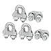 Aexit M5 Inner Chain & Rope Fittings Width 24mm Long Metal Wire Cable Rope Clips U Bolt Saddle Wire Rope Clips Clamps 5pcs