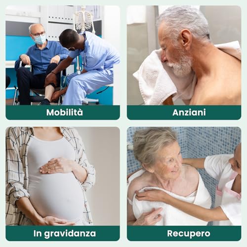 Luckfaith Sgabello Da Doccia Regolabile In Altezza – Sgabello Da Bagno Leggero Con Sedile Curvo, Sedile Doccia Antiscivolo Per Anziani, Disabili E Donne In Gravidanza, Giallo - 8