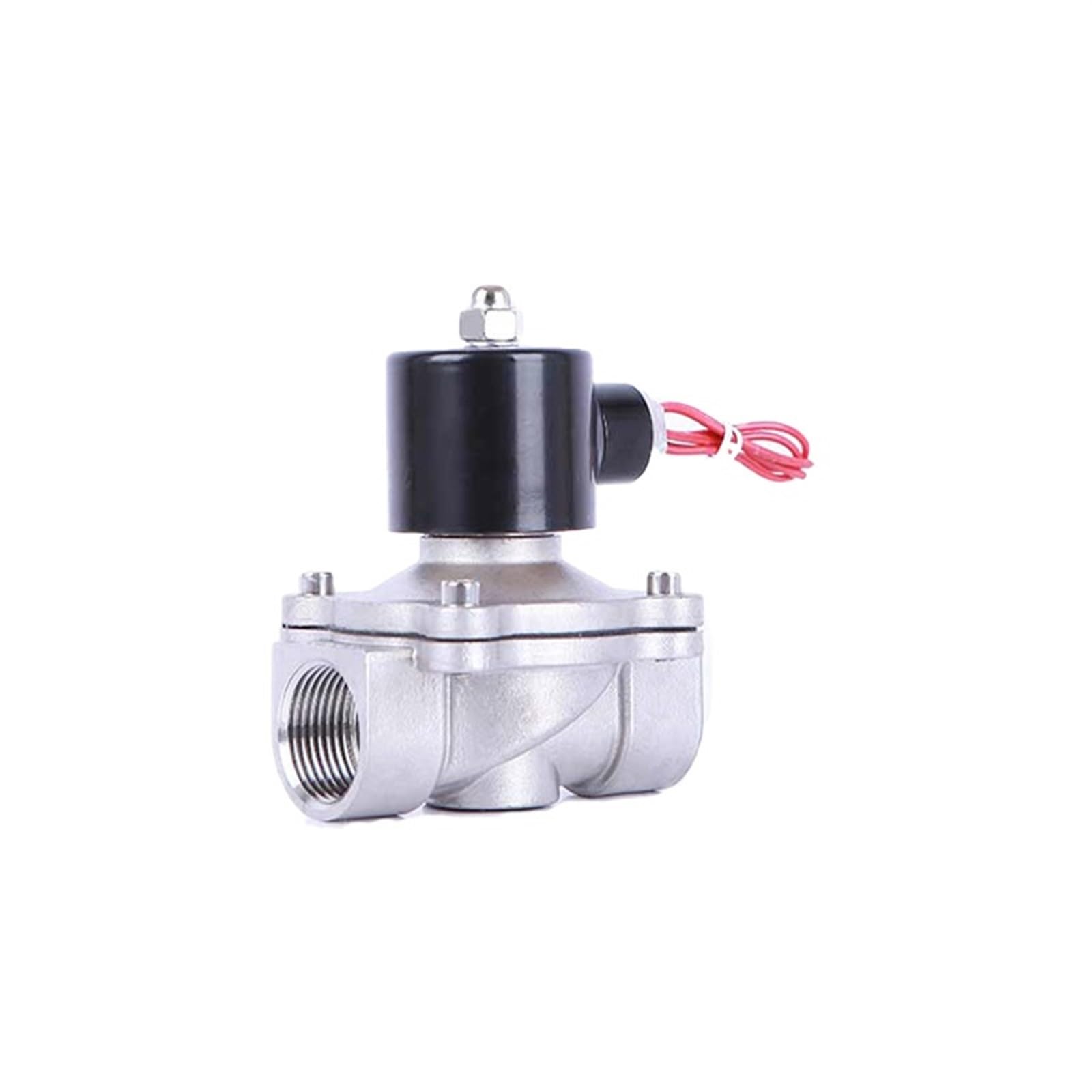 JNVFTCUX Electric Solenoid Valve Water Air 1-1/4inch 220VAC Stainless Steel Normally Closed DN32 1Pcs(120vac,BSP)