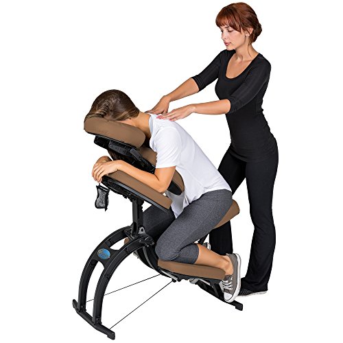 Image of EARTHLITE Portable Massage Chair AVILA II - Premium Folding Spa /Massage /Tattoo Chair incl. Rolling Carry Case