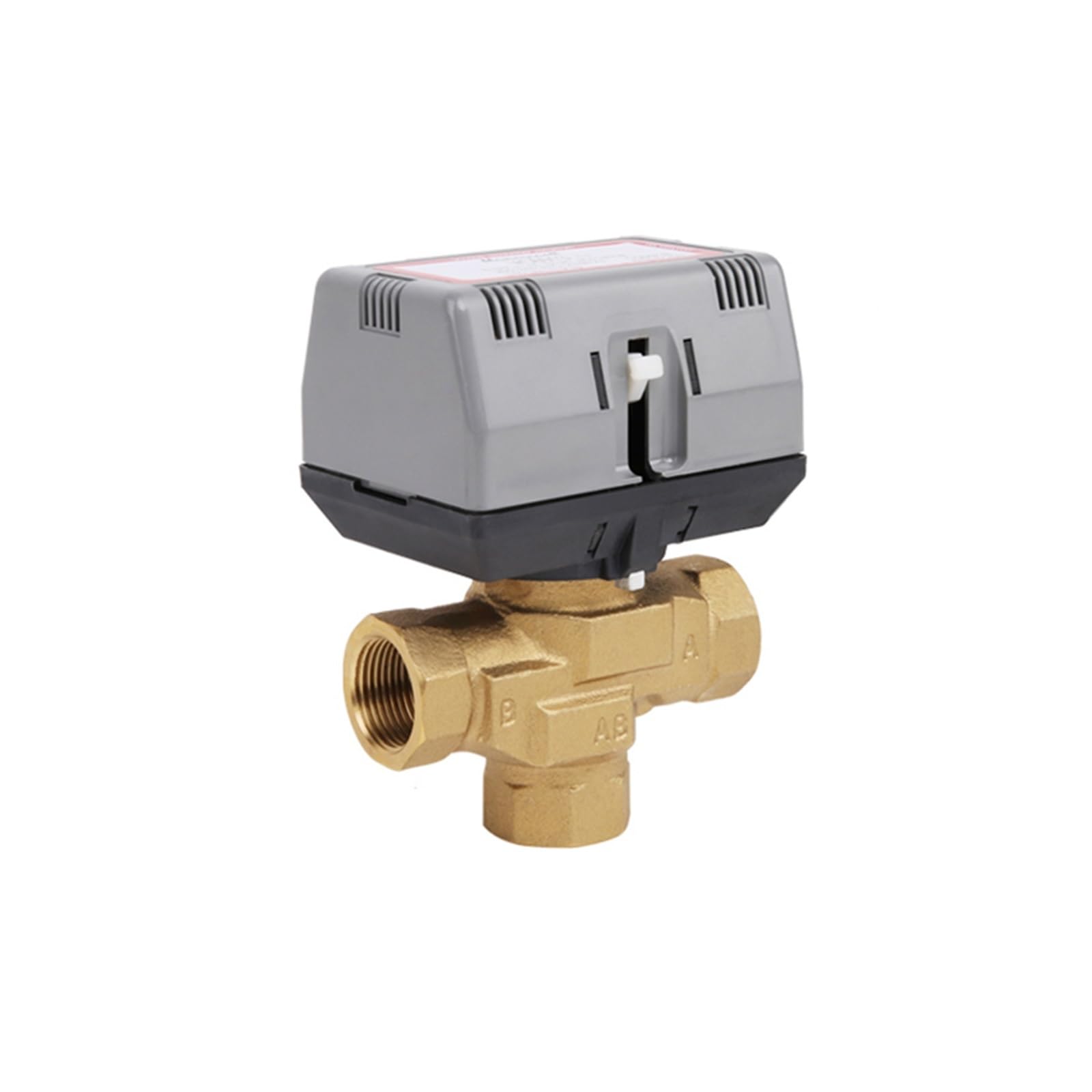 Válvula de control Válvula eléctrica de latón VC6013 de tres vías motorizada, válvula eléctrica AC, 1/2 ", 3/4", 1 ", para un control preciso(DN25)