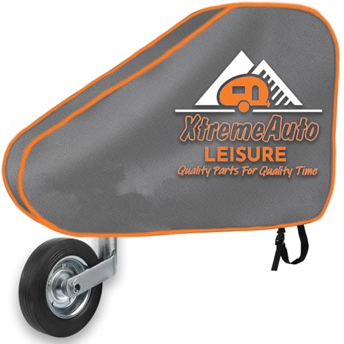 Xtremeauto Heavy Duty Caravan Hitch Cover - Waterproof Tow Hitch Cover with Strap - Universal Trailer Drawbar Protector - Suitable for Campervan, Motorhome (GREY)