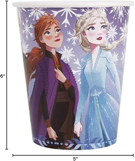 Unique Frozen Elsa Anna Birthday Party Supplies Bundle Pack includes 24 Party Paper Cups