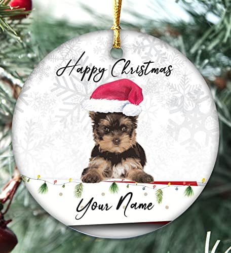 Handmade personalised Dogs Christmas Bauble Puppy Pet Xmas Gift Tree Decoration (Black Labrador)