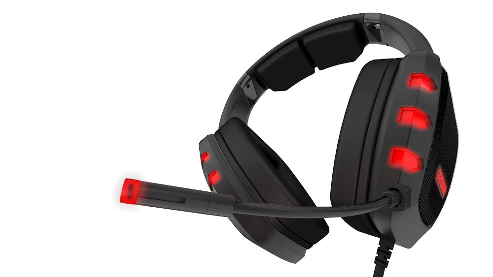 Cascos Gaming Ozone Rage Z90 - Auriculares con microfono - Diseño Ergonomico, LED, Microfono Extraible, Subwoofer, Compatible con PS4, Sonido 5.1, USB, Negro