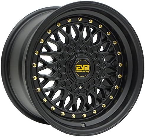ESM-002R Wheels Rims Matte Black 15x8 15" 4x100 5x100 +15 cb 57.1 ESM Wheels