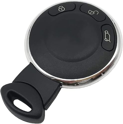 Miniatura 2 de Funda de repuesto de 3 botones para llavero BMW Mini Cooper sin llave (plateado)