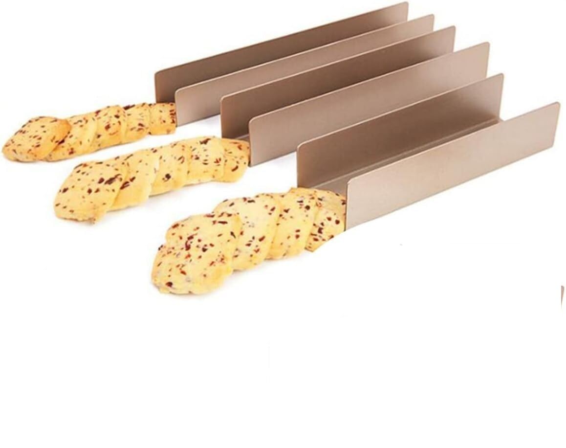 Juego de moldes for galletas acero inoxidable, cortador largo antiadherente, molde for pan y pastel en forma U for hornear postres Fondant