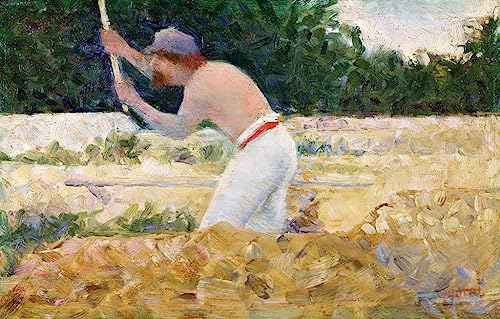 Tableau toile Le Casseur de pierres Georges Seurat d'art déco pour mur 60x90cm