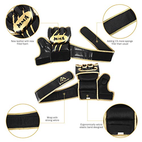 image for Brace Master MMA Gloves UFC Gloves Boxing Gloves for Men Women Leather