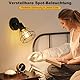 Unikcst Wandlampe Innen Vintage E27 Deckenstrahler 1 Flammig Schwenkbar 350° Nachttischlampe Schwarz Metall Deckenlampe Wohnzimmer mit Lochmuster-Schirm für Wohnzimmer Küche Ohne Leuchtmittel