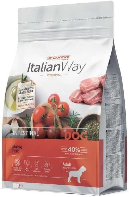 Crocchette Cane Maiale 12 kg + Ciotola Cuore in Omaggio – Grain Free per Cani Taglia Media e Grande – Offerta Limitata – Senza Grano – Con Omega 3 e 6 – Made in Italy