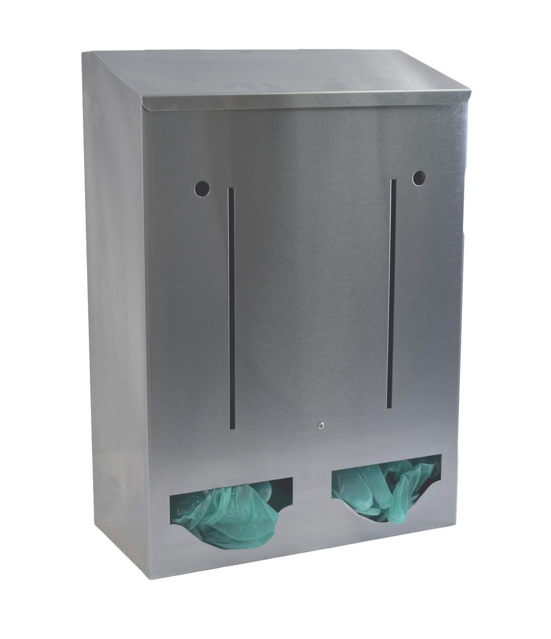Omnimed Stainless Steel Bulk PPE Dispensers; Holds Gloves, Face-Masks, Gowns & More! (Double) (307022)