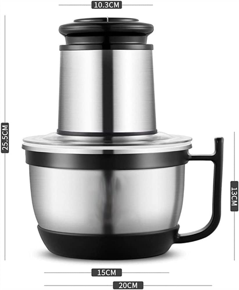 Electric Food Chopper, Meat Grinder Electric, Food Processor 2.2L Stainless Steel Bowl for Meat, Vegetables, Fruits, 300W, 2 Speeds, Stainless Steel Blades
